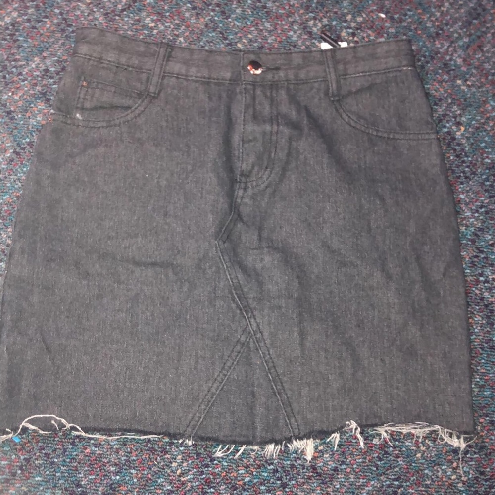 Black Denim Skirt